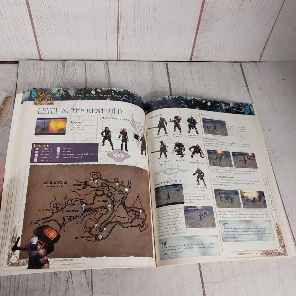 Prima Official Strategy Guide Lord Of The Rings Two Towers Game Book USED